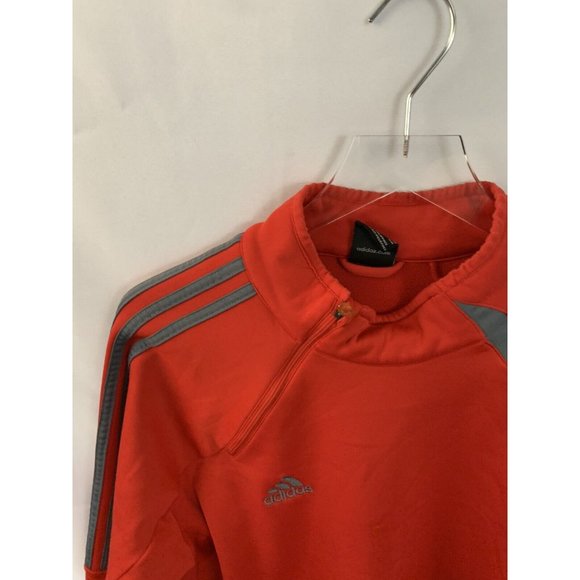 Adidas Men’s Sz M Red 1/4 Asymetric Zip Pullover Track Jacket - Picture 2 of 6